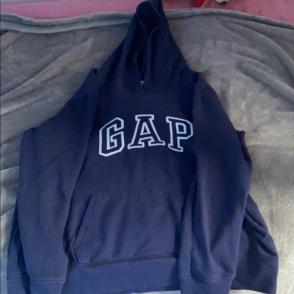GAP Youth Navy Blue Pullover Hoodie With GAP Logo